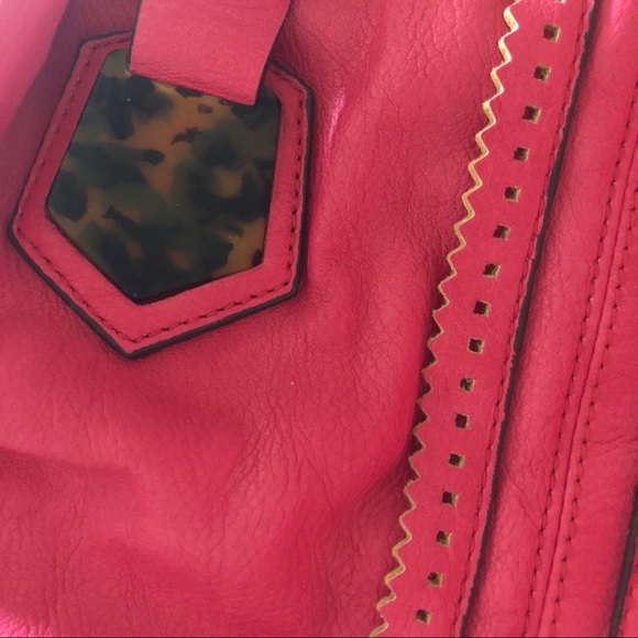 Jessica Simpson Satchel Bag rosey reddish pink Handles Straps - Picture 2 of 7